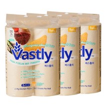 바스틀리 친환경 2겹 주방용 키친타올 6롤 먼지없는 행주타올