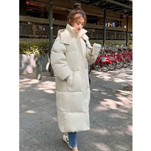 여성 학생 롱패딩 점퍼 겨울 자켓 후드 캐주얼 롱 파카 패션 코트 따뜻한 두꺼운 재킷