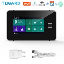 경보기 문열림센서 동작감지기 도어알림 Tuya 433MHz WiFi 보안 도난 경보 시스템 IP 카메라 PIR 모션 도어 센서 사이렌 앱 제어 스마트 홈 알람 키트, 협동사, 001-GSM-G60, EU 플러그
