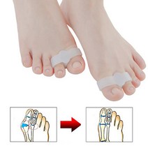 무지외반 Bunion 교정기 젤 패드 신축성 나일론 무지 외반 보호대 발가락 정형 외과 1 쌍, [04] as picture
