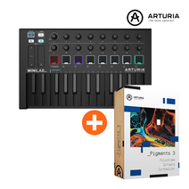 Arturia MiniLab MK2 딥블랙 (한정판) 미디 키보드 컨트롤러 / 피그먼트 3 제공