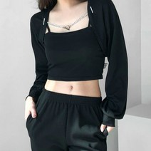 보리보리/타코 볼레로 나시 세트 크롭 댄스 탑 주니어 초등학생 중학생 고등학생