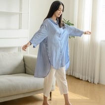 부니스 초경량 아사면 후드 롱(하늘하늘~)남방