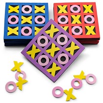 Tic Tac Toe 인지 학습 장난감 OX 체스 퍼즐 미니 보드 게임 EVA 생일 파티 호의 성인 가족 3 세트 5, [01] 1 set randomly