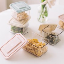 [네스틱] 에코볼 이유식용기 3개 세트 반찬용기, 직사각3P, 바닐라+핑크+민트