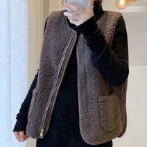듀베이 여성 간절기 집업 뽀글이 조끼 사무실