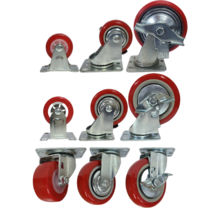 우레탄 저소음 경량 중량 고정 회전 브레이크 1인치 2인치 3인치 4인치 5인치 바퀴 캐스터, pvc 2인치 회전(지름50MM)