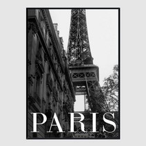 기타 바보사랑[마이월플레이즈]모던 인테리어액자 Paris Text 1 A2사이즈, 유광라운드블랙