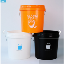 버킷프렌즈 세차버킷 18L 베이직 블랙 화이트 단순스크레치 리퍼 반품제품