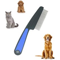 개용 벼룩 빗 이 빗 진드기 빗 고양이 벼룩 빗 눈물 얼룩 벼룩 비듬 웨백 이가 제거하기 위한 내구성 있는 이빨 포함, 1pcs-블루