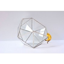 아크릴 유리 미니 온실 미니어처 정원 유리 기하학 terrarium tabletop, 실버17x17x17cm, 17x17x17cm
