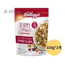 켈로그 프로틴 그래놀라 요거트큐브 & 베리 시리얼, 660g, 15개