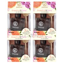 불스원 프리미엄 그라스 차량용 디퓨저 105ml, 자몽 피오니, 4개
