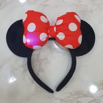 미키마우스 땡땡이머리띠 놀이동산 미니마우스 리본머리띠, LlEd미니마우스머리띠