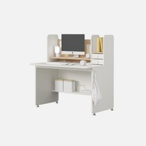 한샘 티오 그로우 전면책상 일반형 3단 120x75cm (컬러 택1), 내추럴오크/그린(E)