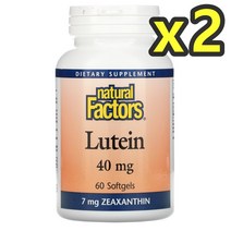네추럴팩터스 루테인 40mg 60캡슐 지아잔틴 메리골드 2개