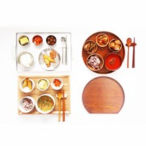 1인혼밥트레이 혼밥상 고급 에쉬목 라지사이즈 사각우드트레이 반달트레이, 사각