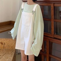 지아의 코디 여성용 여름 멜빵 반바지 zi-100