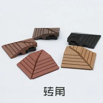 베란다 발코니 데크 플라스틱 나무 야외 부식 방지 나무 테라스 정원 안뜰 야외 방수, 플라스틱 나무 코너1개, 1㎡