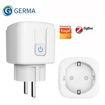 스마트리모컨 와이파이 무선GERMA-Zigbee 소켓 EU 플러그 어댑터 투야 스마트 홈 무선 원격 제어 콘센트, 한개옵션0