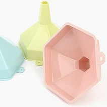 1+1 소분용 깔대기 플라스틱 깔때기 원형 페트병깔대기 육각 깔데기, 육각 2개, 색상랜덤
