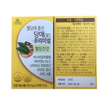 혈당에좋은 당애 프리미엄 혈당 관리 복합 식품 영양제 개선제 강하제 코로솔산 크롬함유 1개월 3개월 6개월 12개월, 30정X1박스