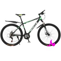 입문용 자전거 mtb 29인치 30인치 광폭 엠티비 바퀴큰 산악용, 24단 + 26인치cm, J.케이-스포크 휠-블랙 그린