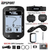 자전거네비게이션자전거 네비 BSC200 iGPSPORT ANT GPS 컴퓨터 라이딩 사이클링 주행 거리계 경로 탐색 무선 속도계 지원 파워 미터, BSC200 set 9