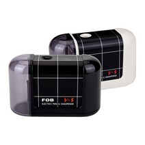 포비 포비/FOB 전동 연필깎이 V3 [블랙/화이트/AA건전지증정 ] ELM, 1개, 블랙
