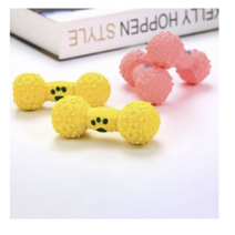 셀럽펫 라텍스 풋프린트 아령 삑삑이, 랜덤, 4개입