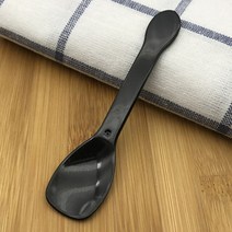 음식물처리기 50pcs 플라스틱 숟가락 일회용 숟가락기구 투명 식품 학년 pp 칼 붙이 숟가락 주방 식기, 블랙비