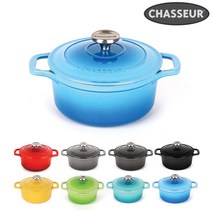 차세르 프리미엄 무쇠주물 양수냄비 18cm 색상선택가능, 09 블랙