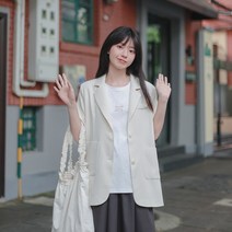 아트 와일드 블랙 일본식 캐주얼 어깨 패드 반팔 정장 재킷 여성용 22 신작