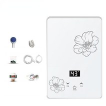 전기온수기 온수기 순간온수 전기보일러 대용량 remote control 6000w 전기, 흰색 3500w