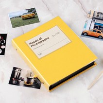 문구백서 바인더 앨범 흑색내지 옐로우 25매