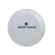 SKON lifestyle SKÖN Jessy Perfect 7X/1X 여행용 거울 대형 10.2cm4인치 컴팩트 유리 7배 확대 전통적인 1X 전체 180도 오프닝 쉬운 개폐식, White