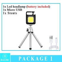 캠핑 랜턴 baldr mini led working light 휴대용 포켓 손전등, 미니 손전등 나