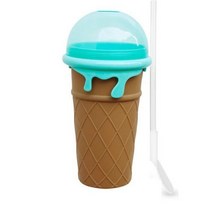 카페제빙기 슬러시 메이커 컵 500ML 냉동 매직 스무디 DIY 수제 냉각 동결 머그잔 휴대용 얼음, 01 Brown 500ML