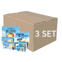 롯데 존맛탱 사무실 탕비실 아이들 영양간식 군것질 끼리크림치즈(카스타드230g+찰떡파이250g+빈츠102gx2개+칸쵸54gx2개), 3개