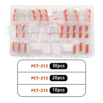 박스형 푸시인 전기 와이어 커넥터 터미널 블록 범용 고속 배선 케이블 연결용, [01] 60pcs Clear