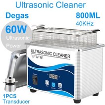 제면기 가정용 국수 기계 800ml 디지털 초음파 클리너 세척기 60W 40Khz 디가스 안경 쥬얼리 녹 오일, 60W degas+미국