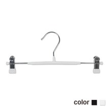 제이지몰-코팅옷걸이 상의 하의(블랙 화이트)-여성용 아동용 논슬립옷걸이 바지걸이 집게걸이- 10개 판매가 옷걸이, 1개, 코팅하의 여성용(화이트) 10개