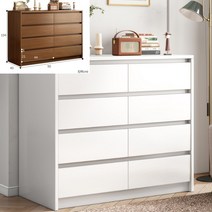 4단서랍장 옷 드레스룸 서랍장 원목 와이드 900 화이트