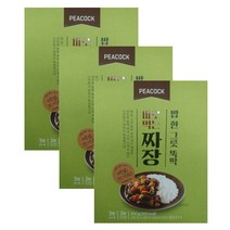 피코크 밥 한그릇 뚝딱 바로먹는 짜장 200g x 3개 총 600g, 1개