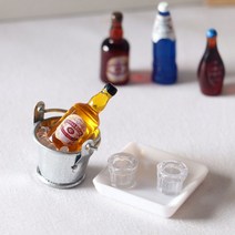 루시 미니어처 양주병 술잔 얼음 셋트 미니어쳐, 양주병 술잔 얼음세트 - C