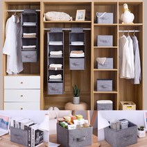 좁은방 수납잘하는법 행잉 오거나이저 옷장속수납함 붙박이장 모자 가방 속옷 맞춤 걸이형수납, 부직포소품걸이 5단