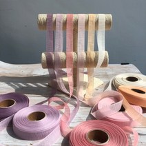 리본 끈 쉬폰 오간디 리본 선물 포장 공예 재료 50yd, 아이보리색, 샤벳 쉬폰 오간디, 20mm