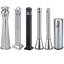 스탠드재떨이 업소용 화장실 흡연실 재떨이 재털이, 스퀘어 블랙 루프 모델 무료 인보이스