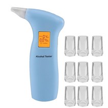 10pcs 입 전문 알코올 테스터 경찰 lcd 디스플레이 디지털 호흡 음주 운전자에 대한 빠른 응답 712t lamjad, 상자 없는 파란색