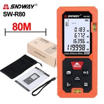 자동 레이저 측정기 미니 오토 레벨기 거리 수평계 삼각대 sndway 고정밀 룰렛 측정 40m 100m 120m 디지털 줄자, 협력사, sw-r80 80m